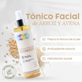 Tónico Facial De Arroz Y Avena Vemare Hidratación 250 Ml