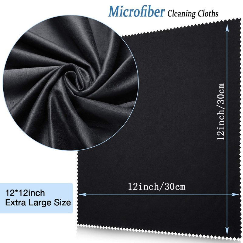 Frienda 12 Pack Large Microfiber Glass Cleaning Cloths 12 x