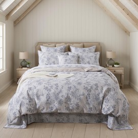 FADFAY Duvet Cover Set Queen Vintage Peony Floral Bedding Shabby Khaki Floral Quilt Cover Set Rustic Farmhouse Bedding 100% Cotton Soft Comforter Cover with Hidden Zipper Closure 3Pcs, Queen Size