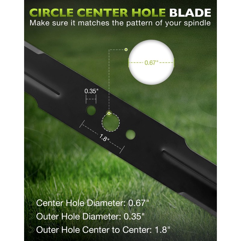 HQPASFY AB4200D Mower Blade Set of 2, 21" Mulch Lawn