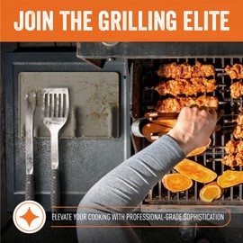 Yukon Glory Grey Tool Rest | BBQ Utensil Holder | Heat-Resistant, Non-Stick Silicone Mat | Essential Grilling & BBQ Accessories | Outdoor Cooking Tool Organizer | Durable Kitchen Spatula Station