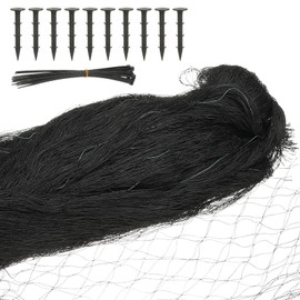 MECCANIXITY Bird Netting for Chicken Coop 49 x 49 Feet Garden Netting with 0.8" Square Mesh, Nylon Chicken Wire Mesh Garden Fence Animal Barrier for Plants Vegetables Fruit Trees, 1 Set