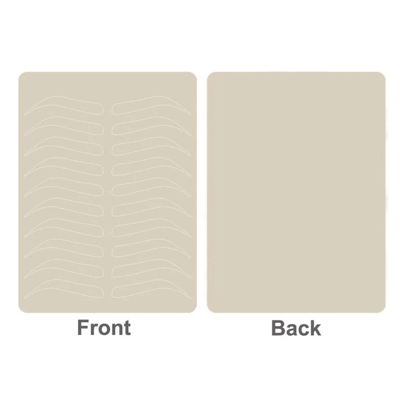 10 Piel Sintética Práctica Microblading Diseño Ceja Sintinta