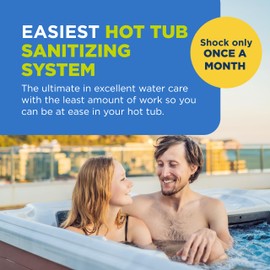 FROG @Ease Floating System for Hot Tubs - Quick & Easy Self-Regulating Hot Tub Sanitizer - Hot Tub Maintenance System with Sanitizing Minerals & SmartChlor Technology - 4 Month Bundle