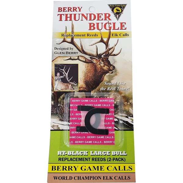 RTBLK Thunder Bugle Thin Repl Reed Blk 2Pk
