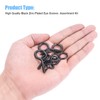DYWISHKEY 240PCS 12 Sizes Black Zinc Plated Steel Eye Bolts
