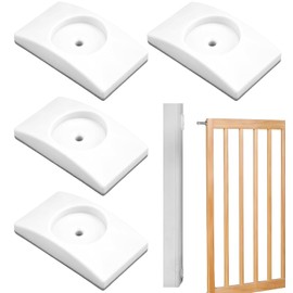 Wandschutz-Pads für Babygitter & Treppenschutzgitter – Ohne Bohren, Schutz vor Kratzern, Universell für Türen & Treppen (Weiß, 4 Stück)