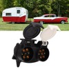 13 Pin to 7 Pin Trailer Plug Adapter Dual Socket