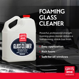 Griot's Garage Foaming Glass Cleaner for Car Window, Windshield, Mirror, Tint Safe, No Streak, Dye and Ammonia-Free Formula, 1 Gallon, 10892
