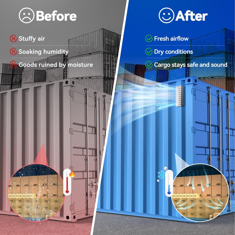 4 Pcs Shipping Container Air Vent Kits, Galvanized Steel Transportation