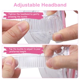 TNSLAND Anti-fog diving goggles children 3 years, 180° panorama swimming goggles children 3-6 years with nose mask, children diving goggles children 10 years diving goggles children 4 years, pink