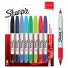 Sharpie 2065409 Sharpie Permanent Markers, Twin, Set of 8, F,