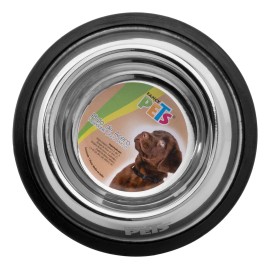 Plato De Acero Inoxidable Perro 8oz Fancy Antiderrapante