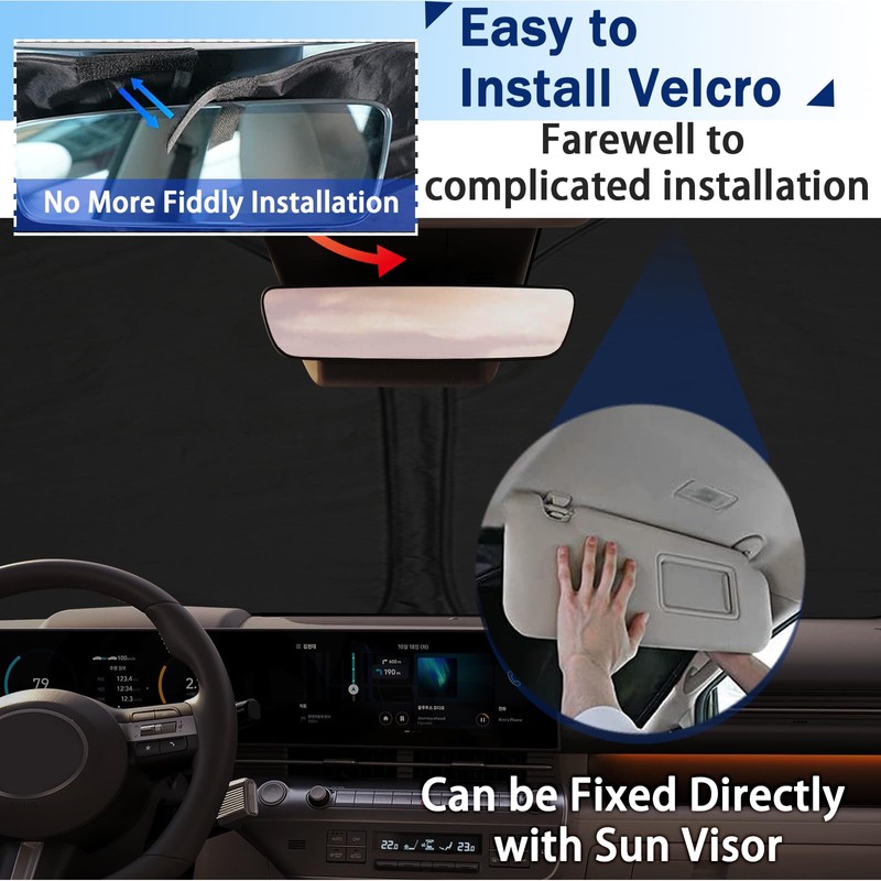 SHAOHAO SHAOHAO kompatibel mit Hyundai Kona SX2 2024 2025 Sonnenblende