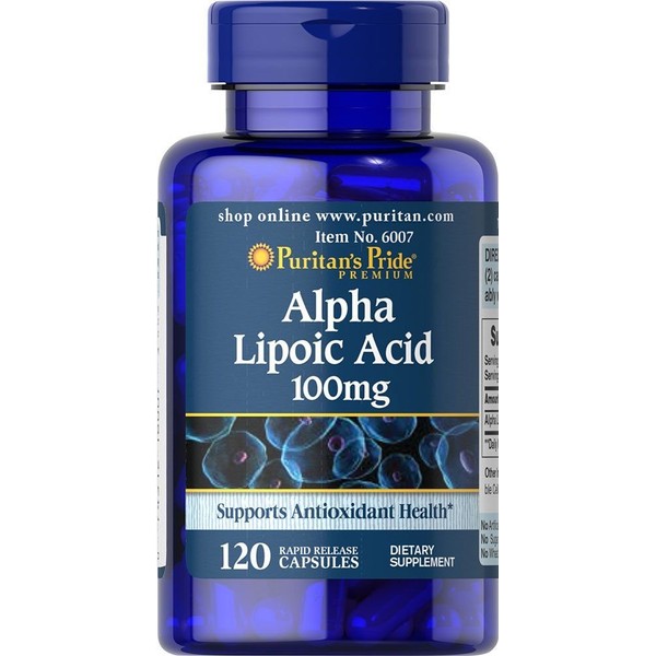 Puritan's Pride Alpha Lipoic Acid 100 mg 120 Capsules 6007