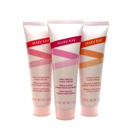 MARY KAY HAND CREAM MINIS~SET OF 3~PINK FREESIA, PEACH GARDENIA & CITRUS FIELDS!
