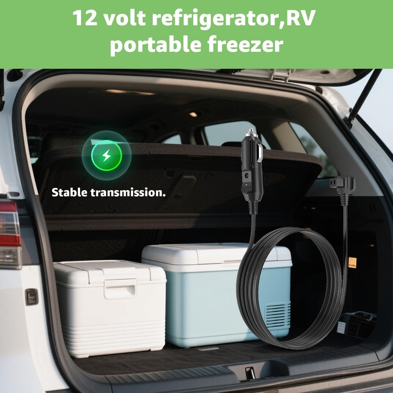 DC Car Refrigerator Power Cord Compatible with Alpicool, Bodega, Euhomy,