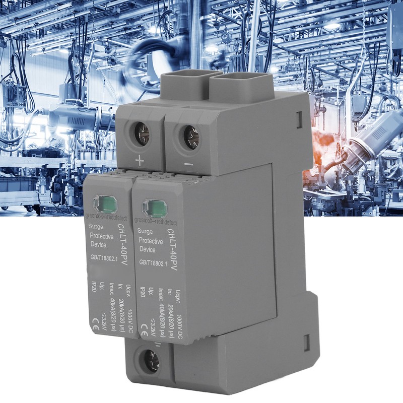 Surge Protective Device 2P Photovoltaic Voltage Protection Arrester Protector 20‑40KA