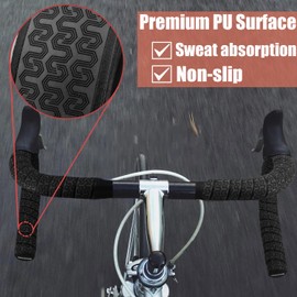 Senston Bike Handlebar Tape, Anti-slip, Shock-Absorbent Cycling Handle Grips, Nero