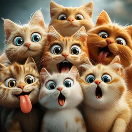 MAXBYE Cat Diamonds Painting Kits for Adults, 5D Cute Cat Diamond Art Kits for Beginners, DIY Animal Diamond Dot Art, Full Drill Gem Craft for Home Decor Gifts 12x12 inch