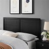 Pemberly Row Full Modern Rubberwood and MDF Headboard in Black