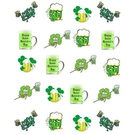 St (Patty's) Patrick's Day"BEER ROCKS" Waterslide Nail Art Decals