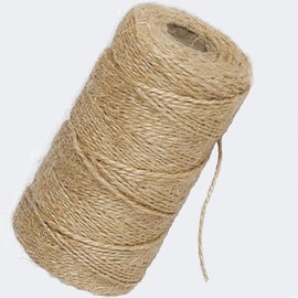 1mm Natural Jute Twine String 656 Feet Crafting Twine String for Crafts Gift, Craft Projects, Wrapping, Packing, Gardening, Bundling-Jute Rope for House&Garden Wide Usage