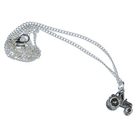 Miniblings Necklace Silver 45 cm Tractor Farm Agriculture Tractor Silver