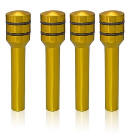 4PCS Car Door Lock Knobs, 1.92" x 0.44''Safety Auto Inner Door Pull Pins, Aluminum Alloy Car Door Lock Pin Covers, Door Lift Bolt Decorative Replacement Accessory for Most Cars, SUVs, Trucks (Gold)