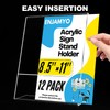Enjamyo Acrylic Sign Holder 8.5 x 11 Inches, Plastic Display