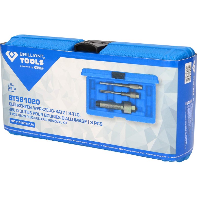 BRILLIANT TOOLS BT561020 Glow Plug Tool Set, 3 Pieces [Powered