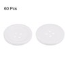 HARFINGTON 60pcs 40L Sewing Buttons 1"(25mm) Resin Round Flat 4-Hole