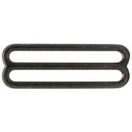 Double Loop Metal Strap Adjuster 2 Inch Black Plate SL-20020-13
