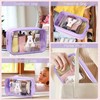 LOFOWN Initial Clear Makeup Bag Small Cosmetic Bag Travel Toiletry