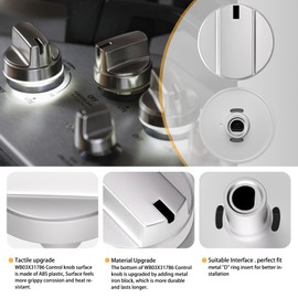 JGP5036SL1SS PGP7030SL1SS PGP9036SL1SS 1PCS Gas Cooktop Control Knob Fit for Ge PGP7036SL1SS PGP9030SL1SS JGP5030SL1SS PGP9036SL2SS PGP9030SL2SS PGP7036SL4SS PGP7036DL1WW PGP7036DL1BB PGP7036BM1TS