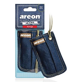 AREON Car Hanging Air Freshener I Jeans Bag I Tortuga (Pack of 3)