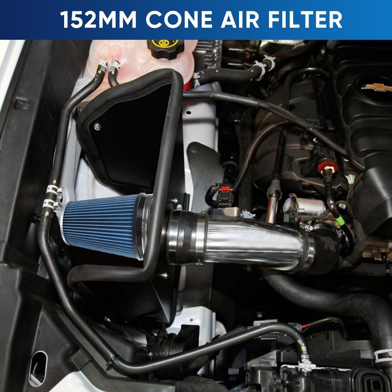 TIEVISHO 6" 152mm Cold Air Intake Filter Clamp-On Replacement High