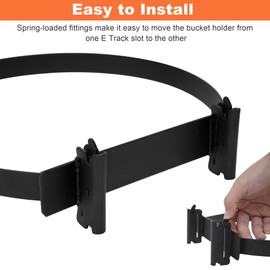 Gtouse 5 Gallon Bucket Holder for E Track Bucket Holder Wall Mount Bucket Hanger E Track Accessories Heavy Duty Bucket Holder for Enclosed Trailer, Workshop and Garage