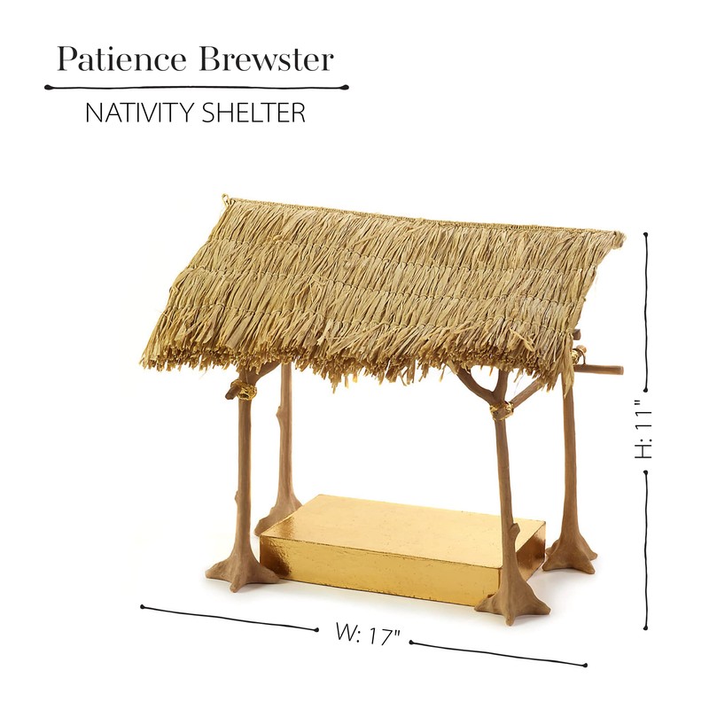 MACKENZIE-CHILDS Patience Brewster Nativity Figurine, Christmas Nativity Decor, Shelter