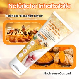 KAIOWPEIC Bienengiftsalbe und Kurkuma Gelenk Creme, Bienengift-gelenkberuhigendes Gel, Bienengiftsalbe, Bienengiftcreme geeignet für Nacken, Taillen, Rücken, Hand und Fußbeschwerden