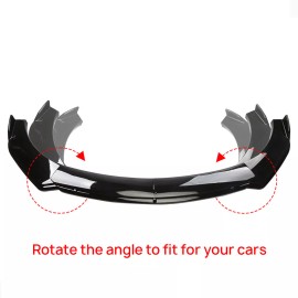 Unbranded For 4 Series 428i 435i Coupe Front Bumper Lip Splitter Spoiler Gloss Black ABS