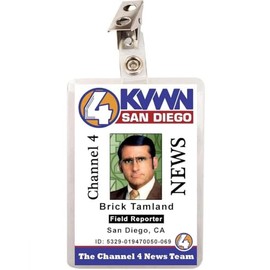 Anchorman Brick Tamland ID Badge Name Tag