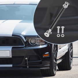 X AUTOHAUX 2pcs 100mm Car Bumper Lip Splitter Strut Rods Tie Support Bars Black