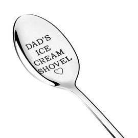 Father's Day Gifts from Daughter, Dad's Ice Cream Shovel, Stainless Steel Ice Cream Spoon Gift for Father's Day Gifts, Emotional Funny Dad Birthday Gift, Cute Christmas/Thanksgiving Gifts for Dad
