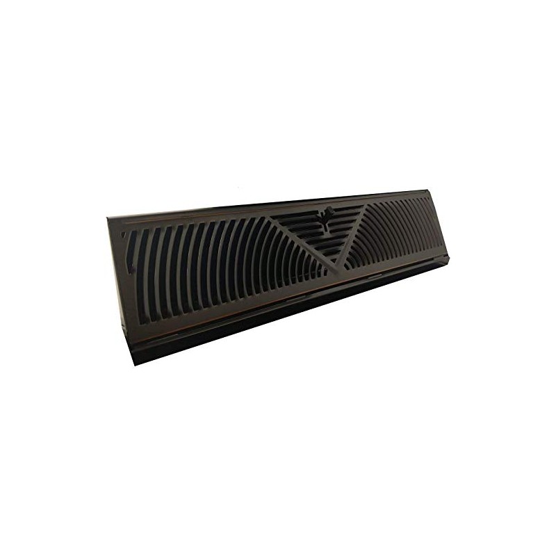 Oil-Rubbed Bronze Finish Baseboard Register (15 Inch, Oil Rubbed Bronze)