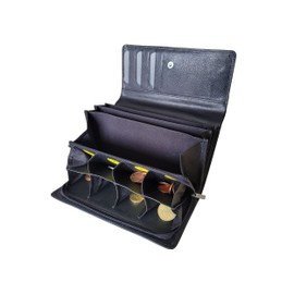 Frédéric Johns Waiter's Wallet - Wallet with Compartments for Coins and Notes - Separation for Coin and Notes - Wallet for Euroserver - Coin Compartment - Catering (Black)