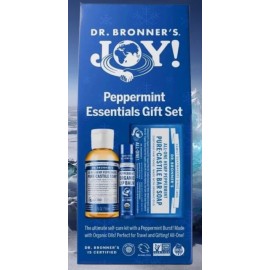 Dr. Bronner's Bar + Lip Balm Gift Set - Peppermint - 2oz X 3