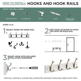 Liberty 165543 10" Three Scroll Hook Rack in Cocoa Bronze & Soft Iron