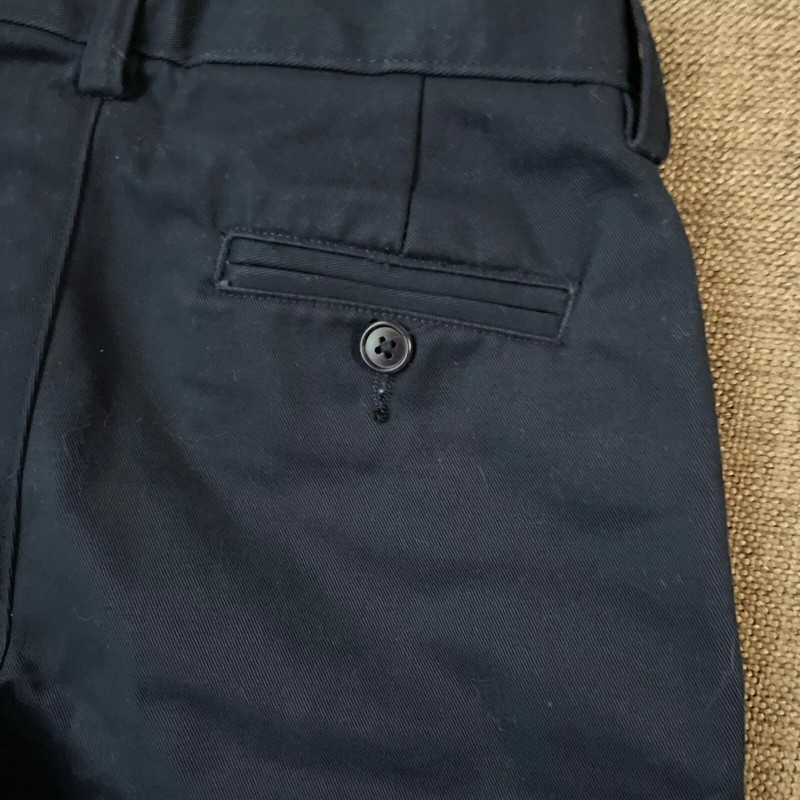 Lands' End Boys uniform Chino shorts stain wrinkle resistant Navy