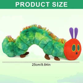 Bcuuozeeing Very Hungry Caterpillar Cuddly Toy, 25 cm The Very Hungry Caterpillar Soft Plush Doll According to Children's Book Cuddly Toy Doll Baby Toy